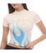 Womens/ladies Law Flames Crop Top White Blue Heron Preston-3