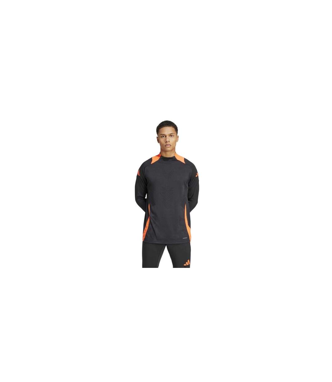 Mens Tiro 24 Pro Long-sleeved Training Track Top Black Solar Red Adidas-1