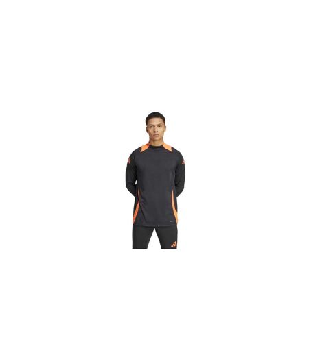 Mens Tiro 24 Pro Long-sleeved Training Track Top Black Solar Red Adidas