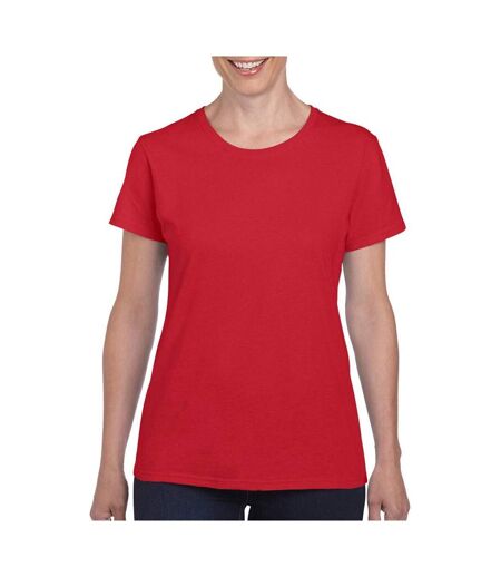 T-shirt À Manches Courtes Coupe Féminine Femme Rouge Gildan