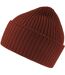 Unisex adult oak chunky knit beanie rust Atlantis