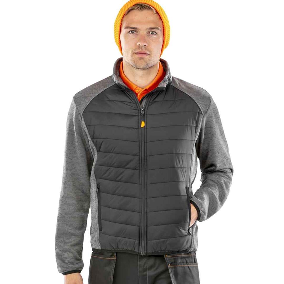 Result Mens Work-Guard Elevator Jacket (Black/Grey Marl) - UTPC3014-3