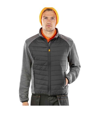 Blouson Matelassé Elevator Homme Noir Gris Result
