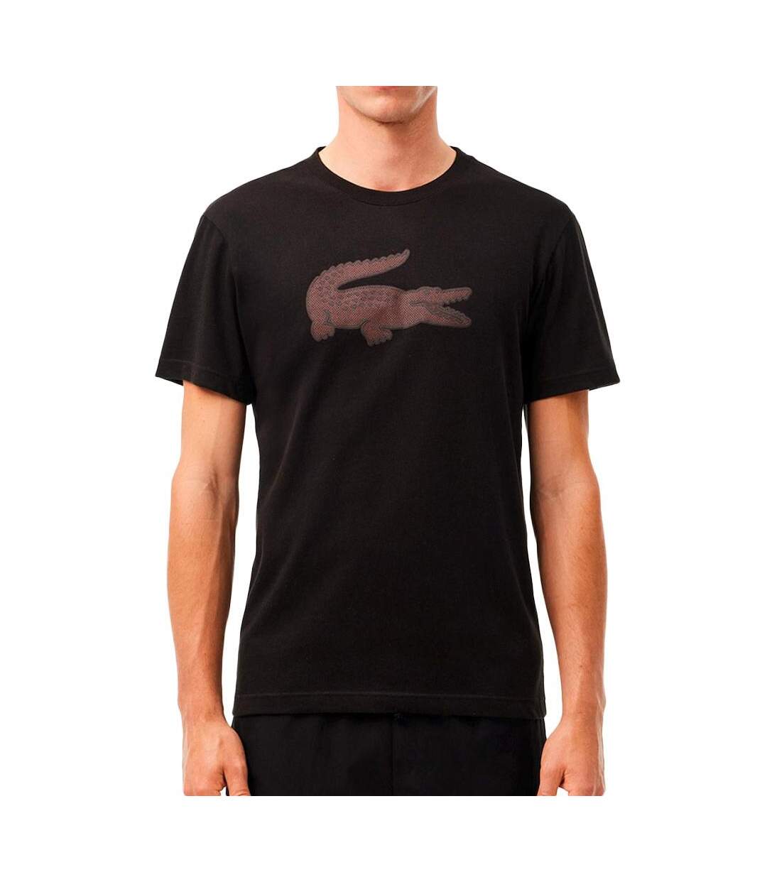 T-shirt noir homme lacoste th2042-1