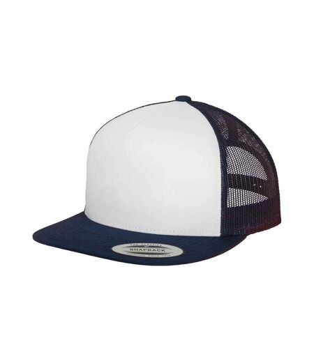 Casquette trucker adulte bleu marine / blanc Flexfit