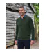 Mens Lambswool V Neck Jumper Pine WoolOvers-1