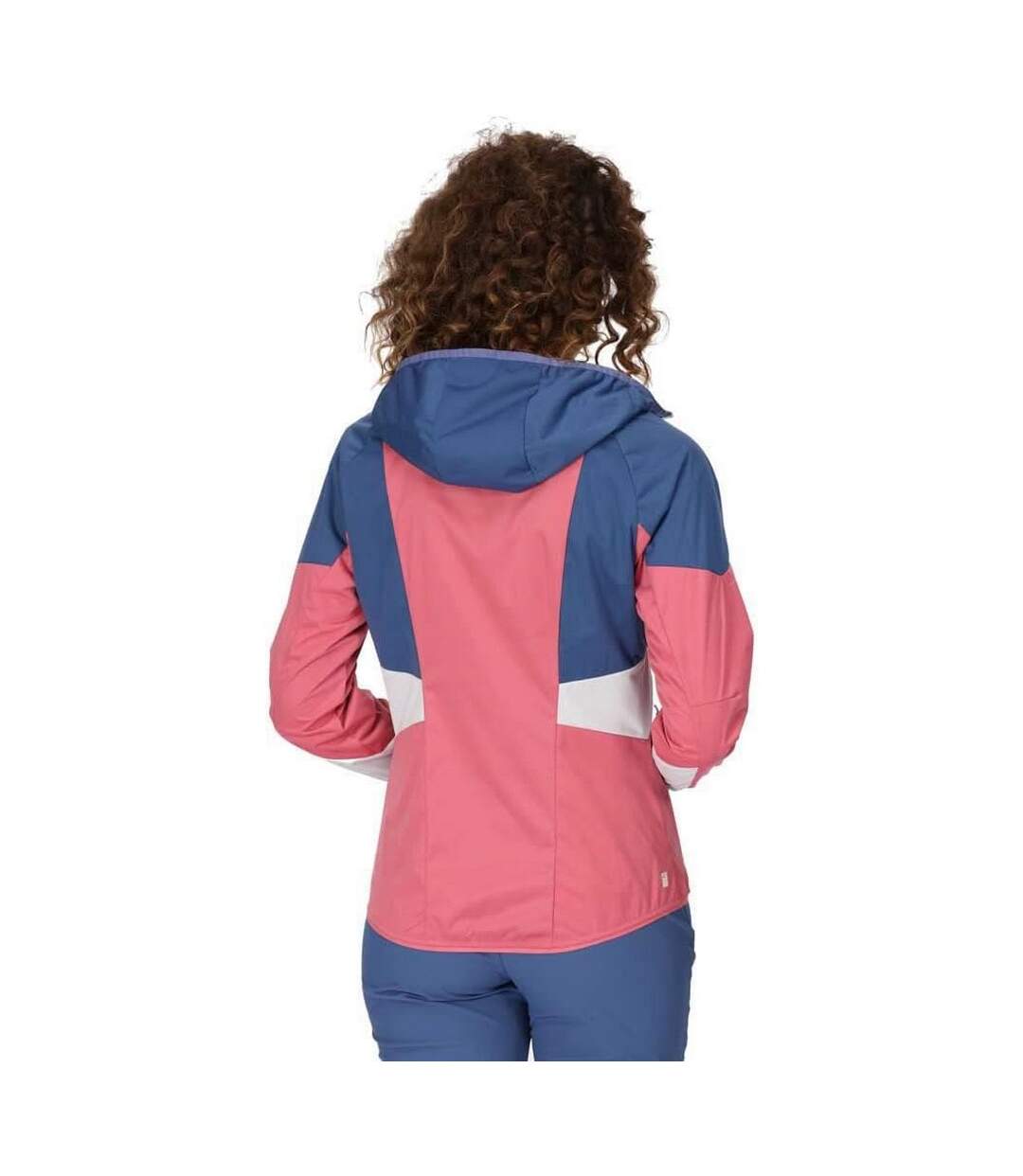 Womens/ladies Tarvos V Colour Block Lightweight Soft Shell Jacket Fruit Dove Dusty Denim Regatta-1