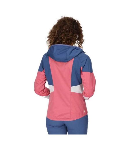 Womens/ladies Tarvos V Colour Block Lightweight Soft Shell Jacket Fruit Dove Dusty Denim Regatta