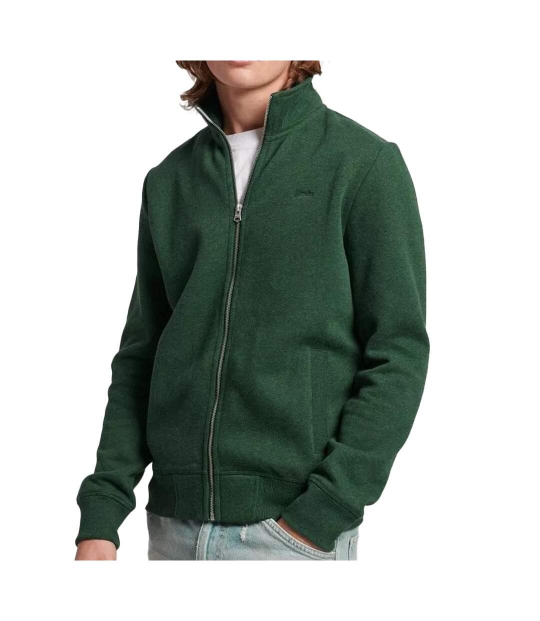 Sweat Zippé Vert Foncé Homme Superdry M2013117A - 3XL-1