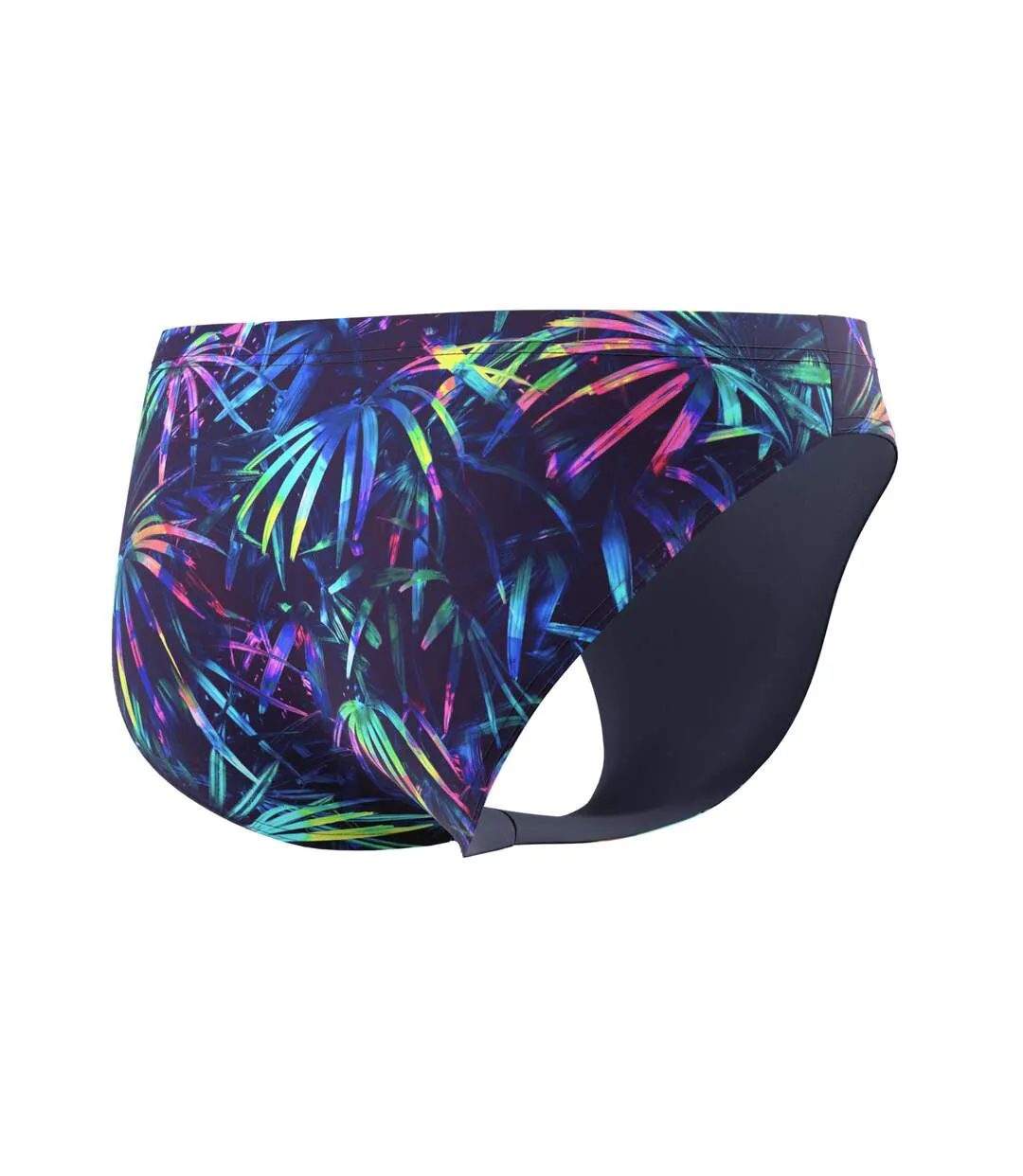 Mens Beachstar Tropical Leaves Briefs Navy Blue Speedo-4