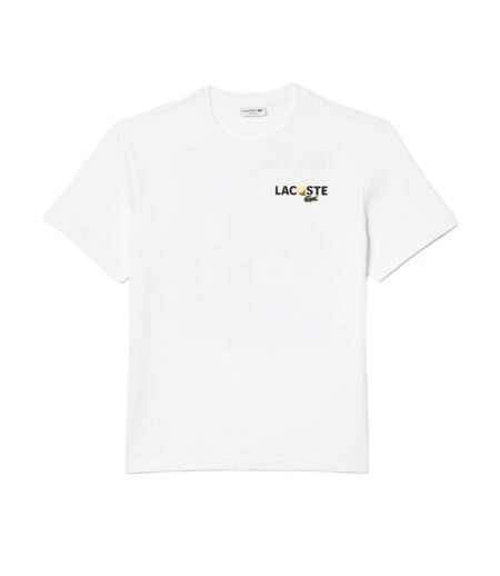 T-shirt Style Imprimé Au Dos Homme Blanc Lacoste