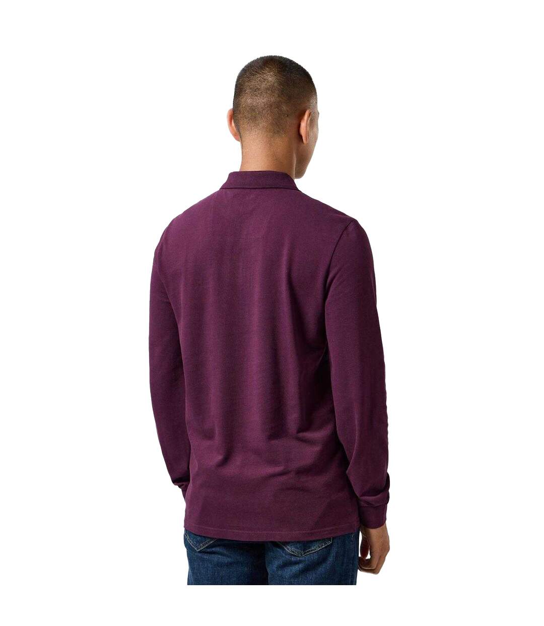 Polo Manches Longues Style Badge Dice Homme Rose Baie Weekend Offender-2