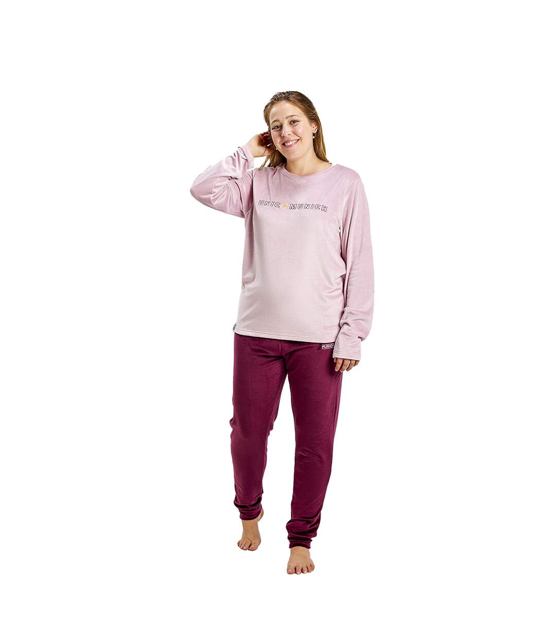 Winter pajamas long sleeve velvet MU5 women-1