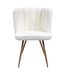 Chaise assise en tissu bouclette blanc Ariel-3