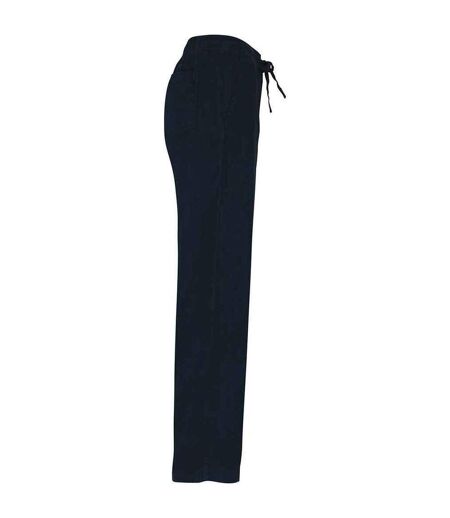 Womens/ladies washed trousers washed navy Spasso