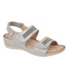 Boulevard Womens/Ladies Triple Touch Fastening Sandals (Light Silver) - UTDF1566