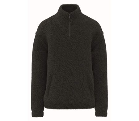 Sweat-shirt 1/4 zip - Unisexe - PATS403 - noir