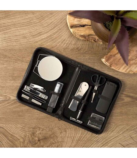 Coffret de Beauté Homme 15 Accessoires 29cm Noir