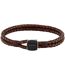 Mens Seal Leather Braided Bracelet One Size Brown Boss-1