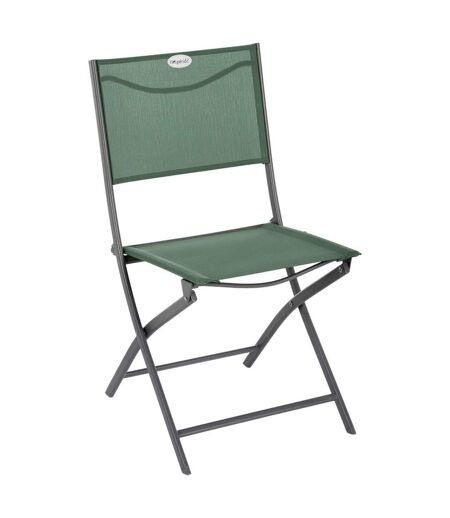 Lot de 2 chaises de jardin pliables Modula - Vert Olive et Gris Graphite