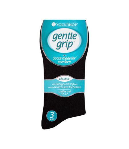 6 Pack Ladies Non Elastic Soft Top Cotton Diabetic Socks