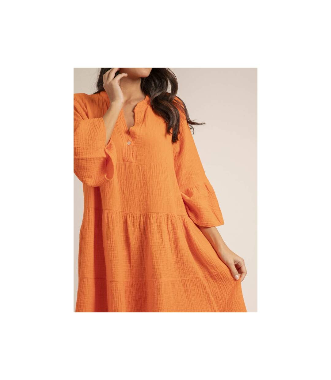 Robe courte gaze de coton IELLA - Dona X Lisa-3