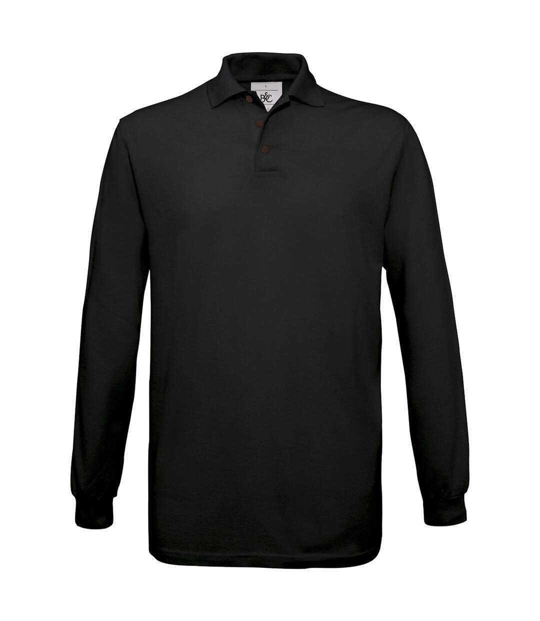 Polo homme manches longues - PU414 - noir