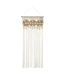 Lot de 2 Rideaux de fils détails macramé et pompons - 90 x 200 cm - Beige-5