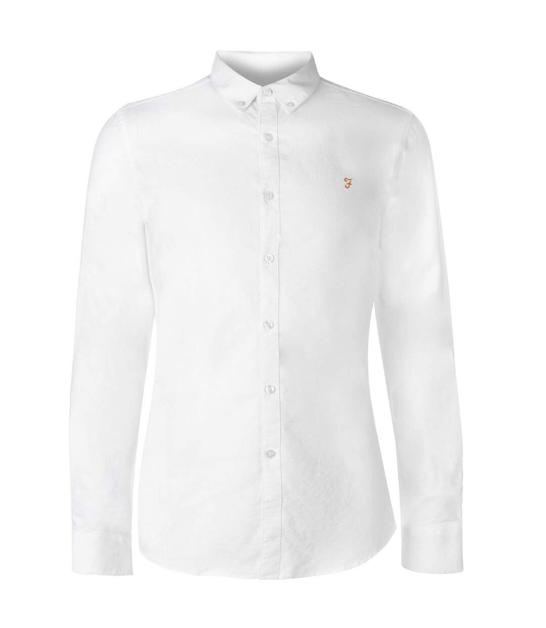 Chemise À Boutons Manches Longues Motif/style Rétro Homme Blanc Farah-1