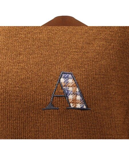 Pull Motif/style Tartan Homme Marron Aquascutum