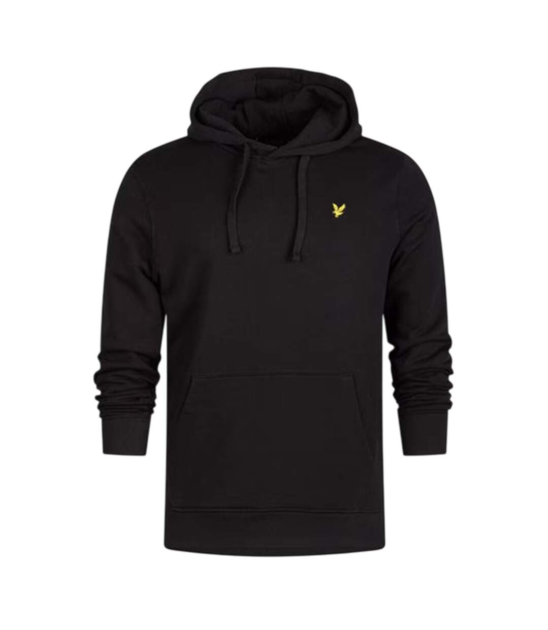 Mens Embroidered Logo Hoodie Jet Black Lyle & Scott-2