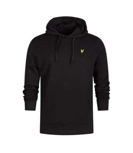 Mens Embroidered Logo Hoodie Jet Black Lyle & Scott