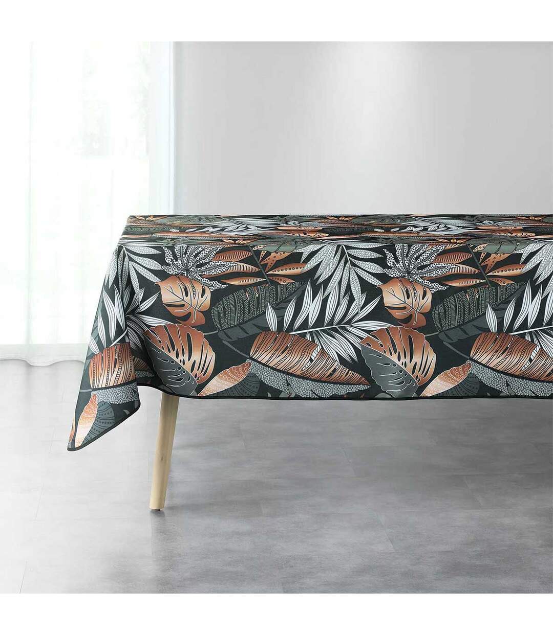 Nappe Imprimée Alianor 150x240cm Kaki-1