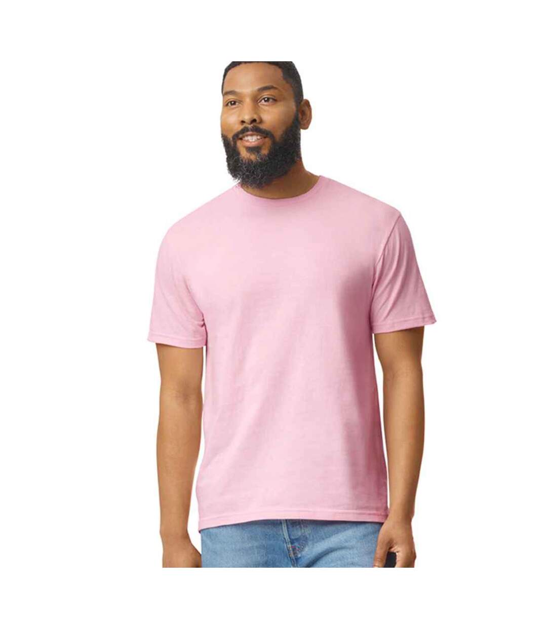 Mens softstyle ringspun t-shirt light pink Gildan-1