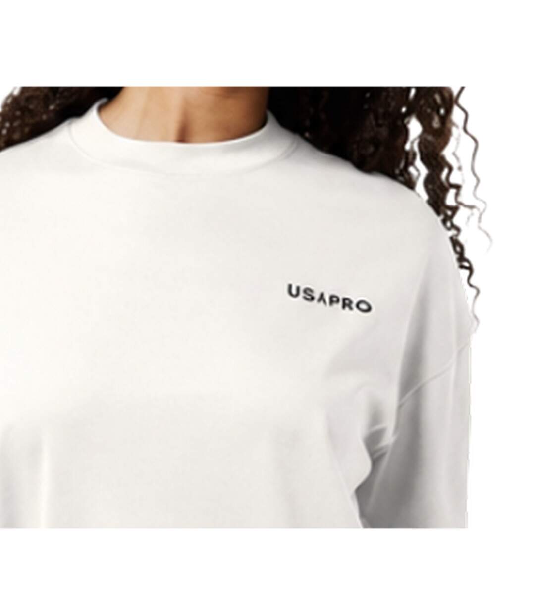 T-shirt Motif/style Logo Femme Blanc USA Pro-4