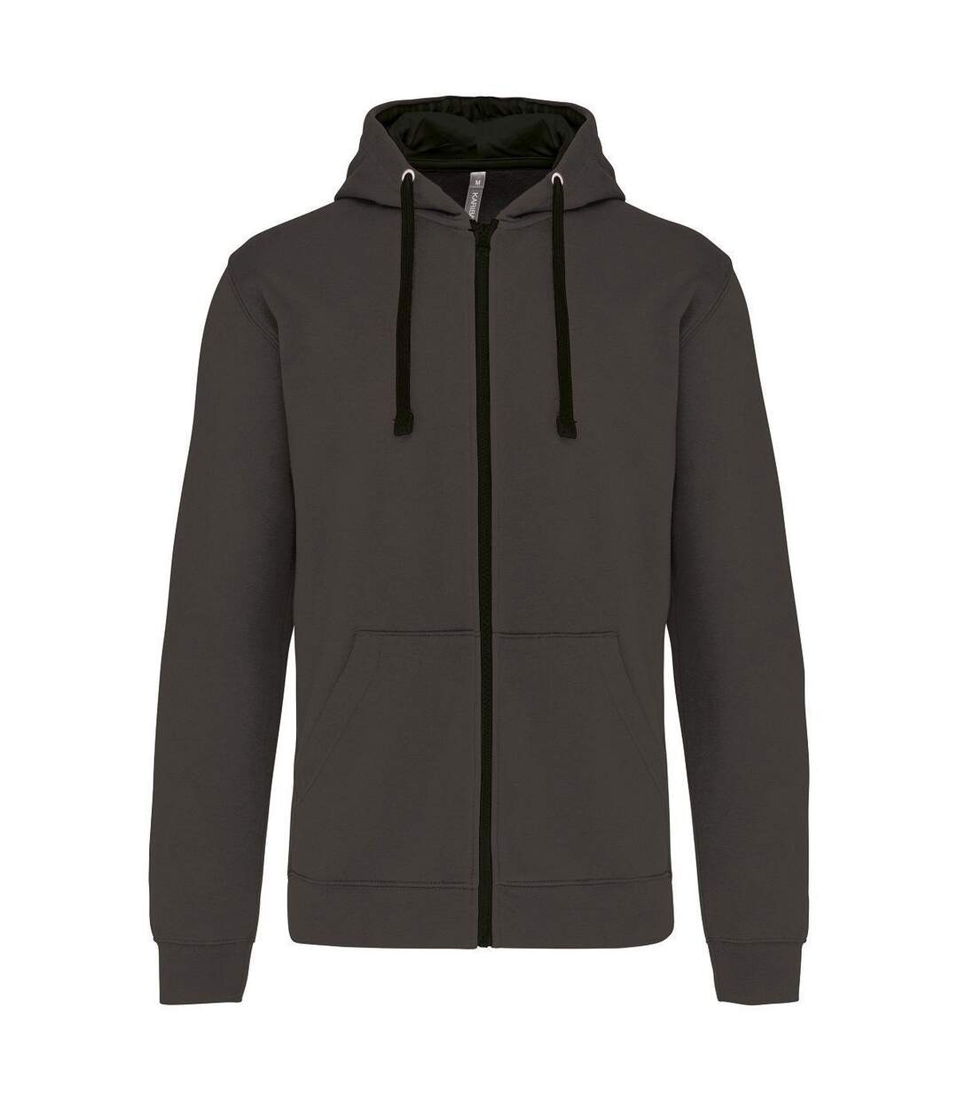 Veste à capuche contrastée - Homme - K466 - gris foncé et noir-1