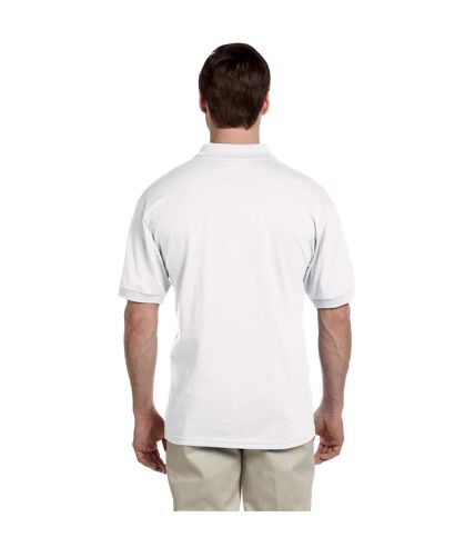 Tri Dri Mens Panelled Short Sleeve Polo Shirt (White)