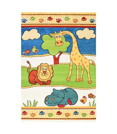 Tapis salon et chambre tissé motif enfant ANIMAUX