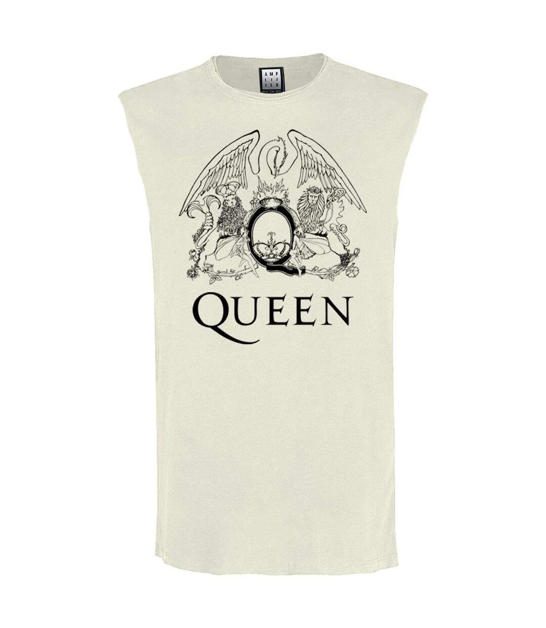 Unisex adult line art queen tank top vintage white Amplified-1