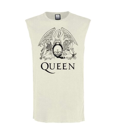 Unisex adult line art queen tank top vintage white Amplified