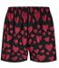 Womens/ladies Nikka Hearts Pyjama Shorts Red Hugo-3