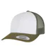 Casquette Trucker Motif/style Rétro Adulte Vert Kaki Foncé Blanc Olive Flexfit-1
