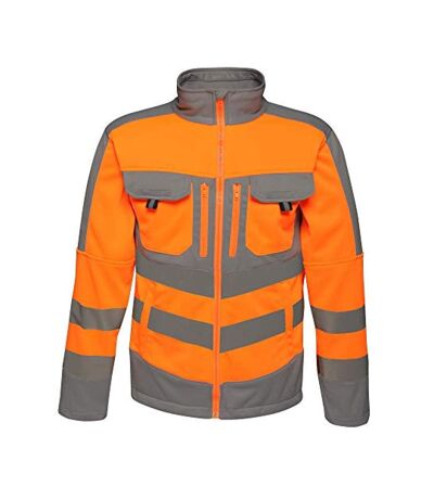 Regatta Mens Hi Vis Tactical Reflective Stretch Fleece (Orange/Gray) - UTRG3985
