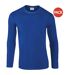 Gildan Pack of 5 Mens Soft Style Long Sleeve T-Shirt  (Royal)