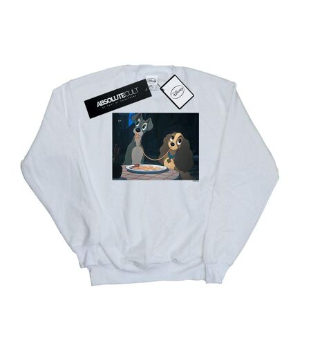Disney - Sweat LADY AND THE TRAMP SPAGHETTI SLURP - Femme (Blanc) - UTBI12838