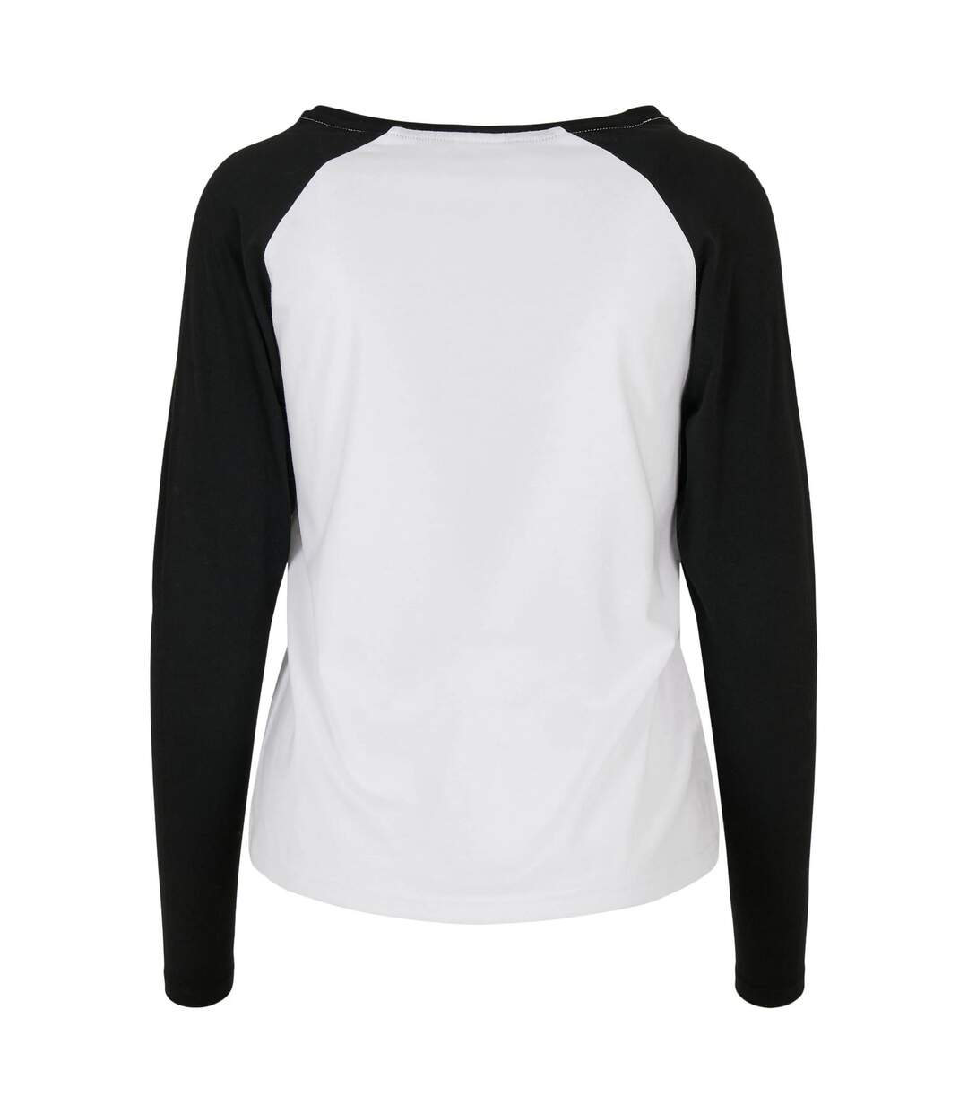 T-shirt Manches Longues Motif/style Contrasté Femme Blanc Noir Urban Classics-2