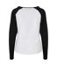T-shirt Manches Longues Motif/style Contrasté Femme Blanc Noir Urban Classics-2