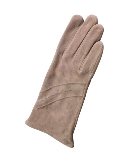 Eastern Counties Leather Womens/Ladies Sian Suede Gloves (Taupe) - UTEL273