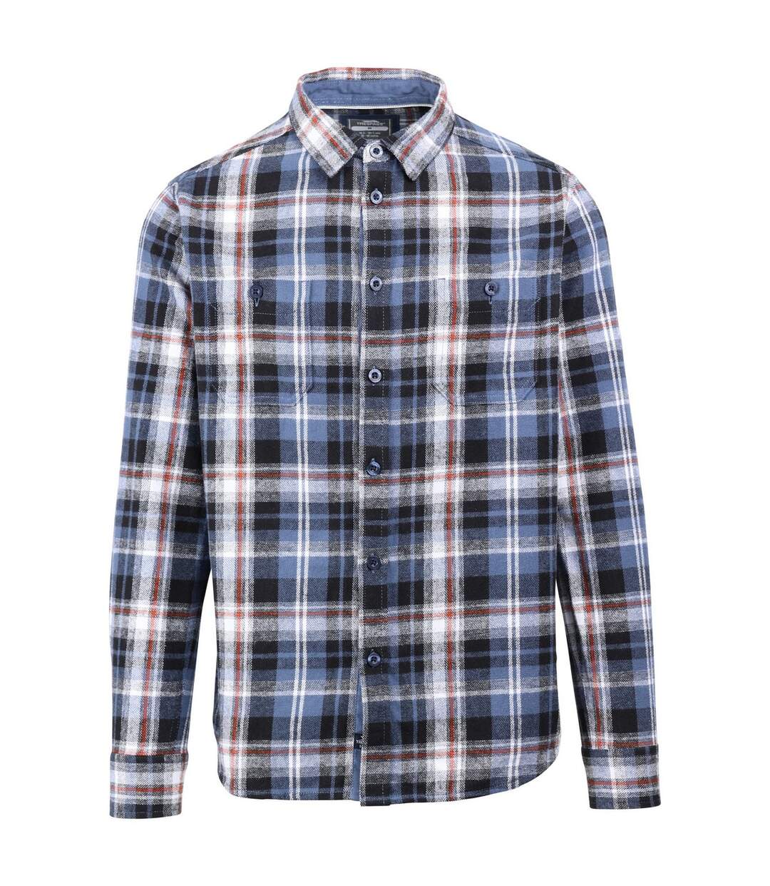 Mens Zalah Checked Flannel Shirt Blue Trespass-1