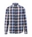 Mens Zalah Checked Flannel Shirt Blue Trespass-1